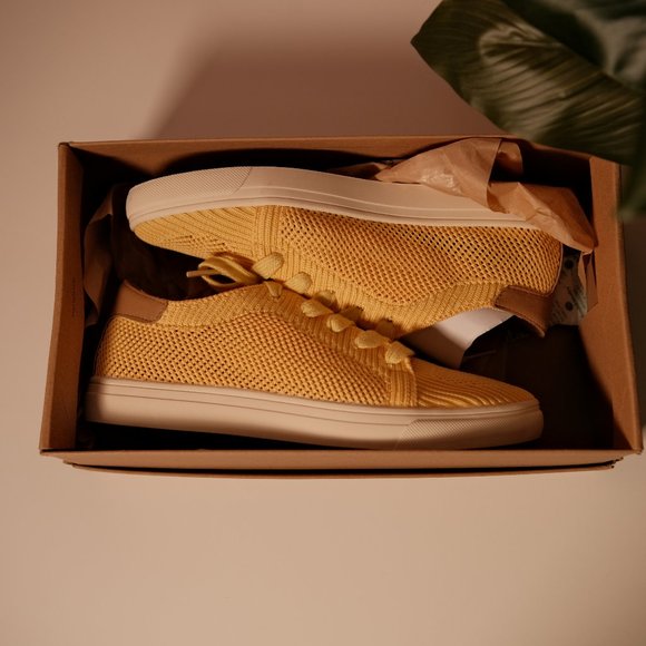 New Lucky Brand Sunny Yellow Knit Luika Shoes Size 7 - Picture 2 of 4